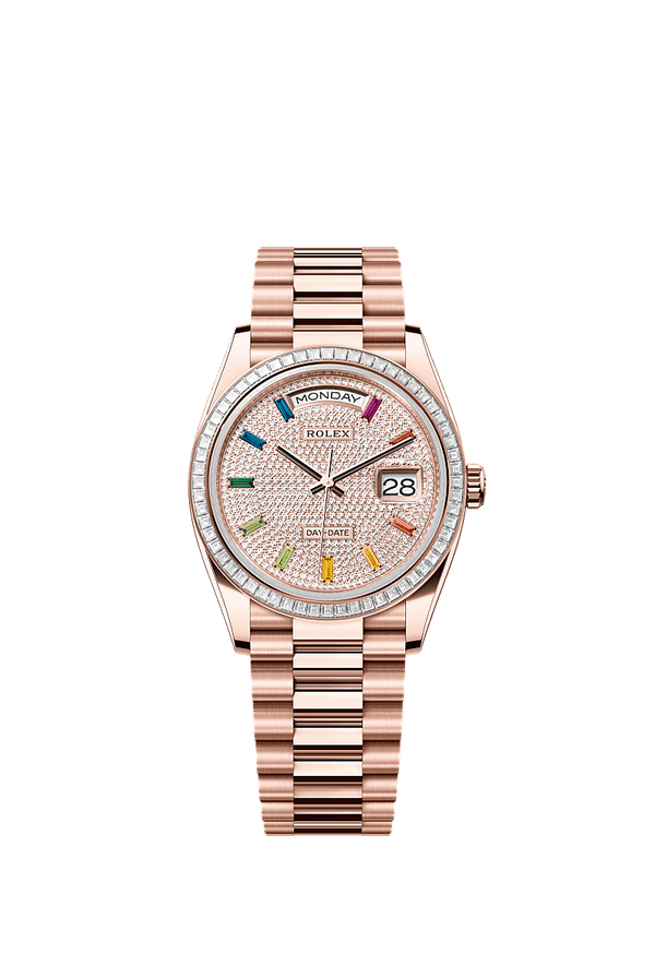 Rolex Day-Date 36 - Rosegoud - Diamant wijzerplaat (128395TBR)