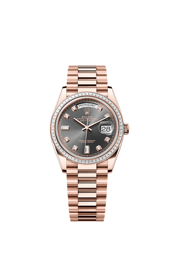 Rolex Day-Date 36 - Rosegoud - Grijs wijzerplaat (128395TBR)