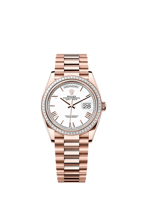Rolex Day-Date 36 - Rosegoud - Wit wijzerplaat (128395TBR)
