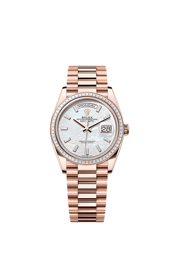 Rolex Day-Date 36 - Rosegoud - Wit wijzerplaat (128395TBR)