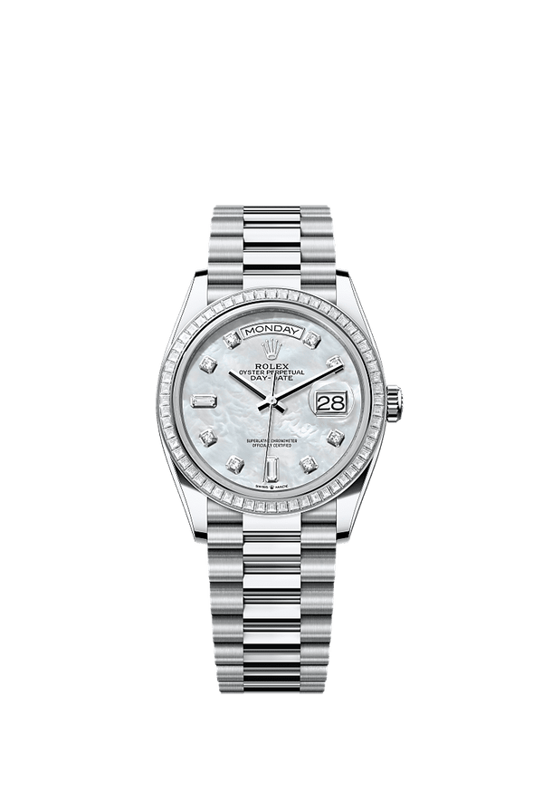 Rolex Day-Date 36 - Platinum - Wit wijzerplaat (128396TBR)