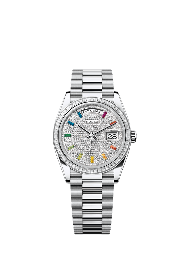 Rolex Day-Date 36 - Platinum - Diamant wijzerplaat (128396TBR)