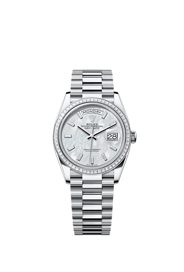 Rolex Day-Date 36 - Platinum - Wit wijzerplaat (128396TBR)