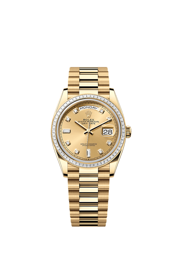 Rolex Day-Date 36 - Geelgoud - Champagne wijzerplaat (128398TBR)