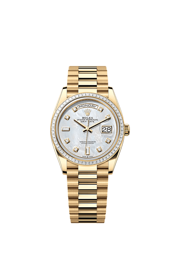 Rolex Day-Date 36 - Geelgoud - Wit wijzerplaat (128398TBR)