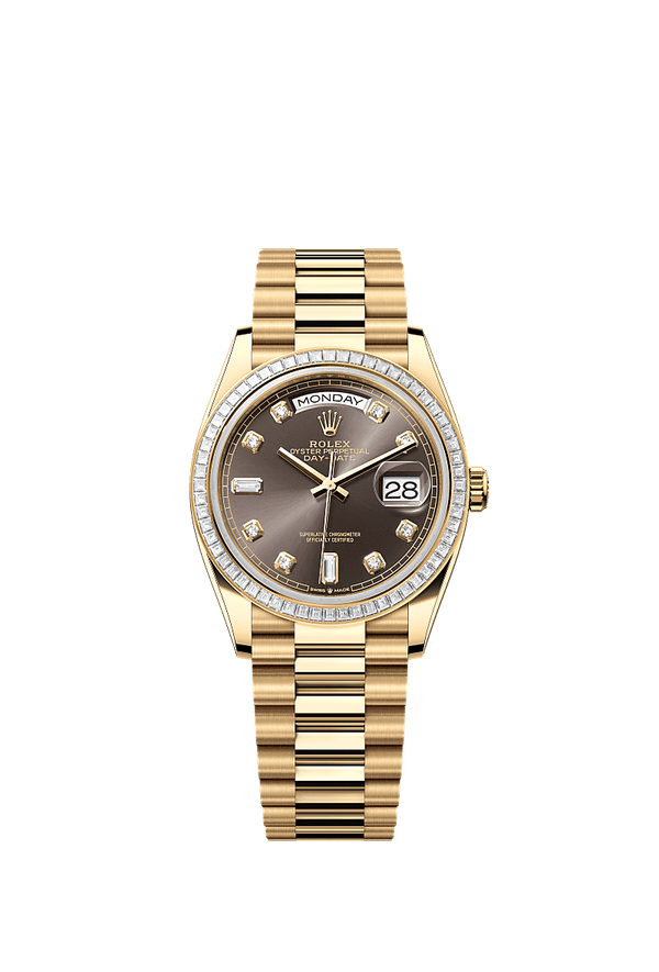 Rolex Day-Date 36 - Geelgoud - Grijs wijzerplaat (128398TBR)