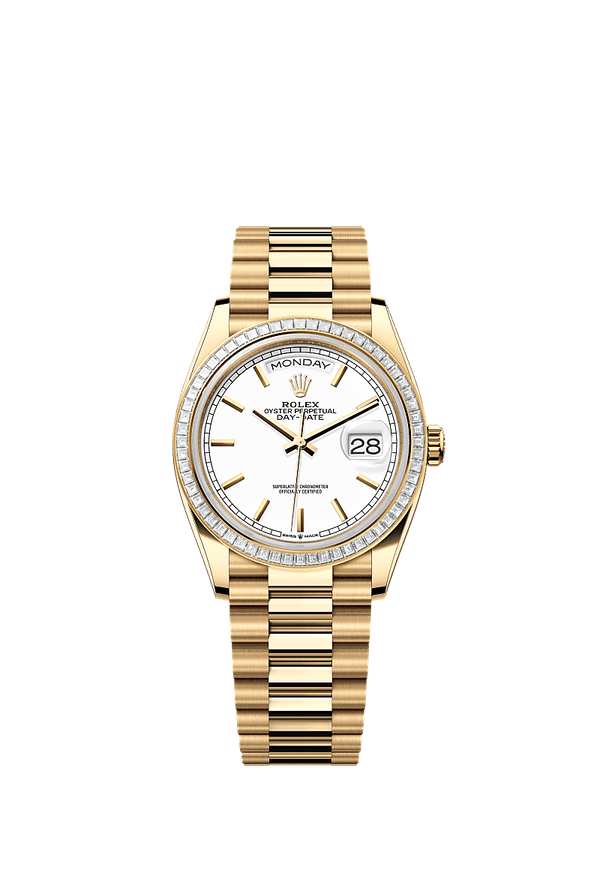 Rolex Day-Date 36 - Geelgoud - Wit wijzerplaat (128398TBR)