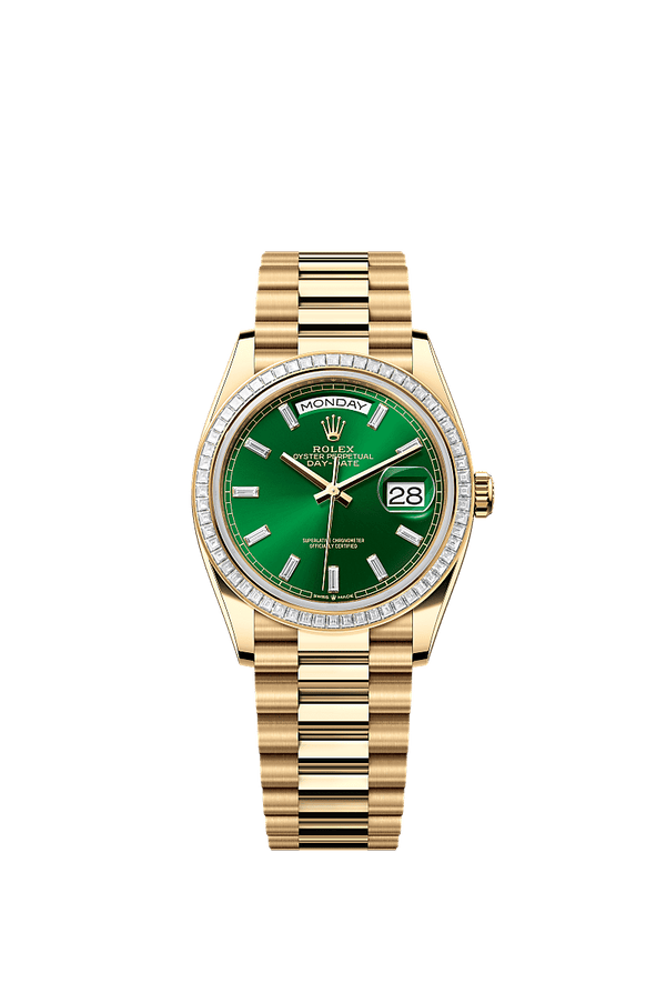 Rolex Day-Date 36 - Geelgoud - Zilver wijzerplaat (128398TBR)