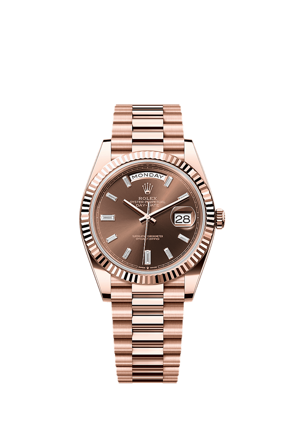 Rolex Day-Date 40 - Rosegoud - Bruin wijzerplaat (228235)