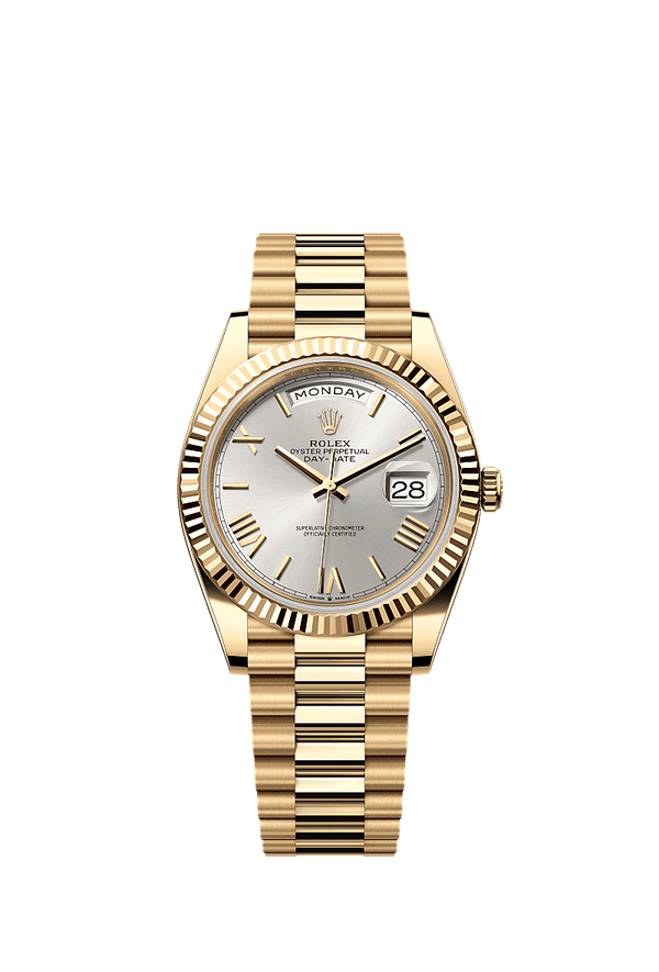 Rolex Day-Date 40 - Geelgoud - Zilver wijzerplaat (228238)