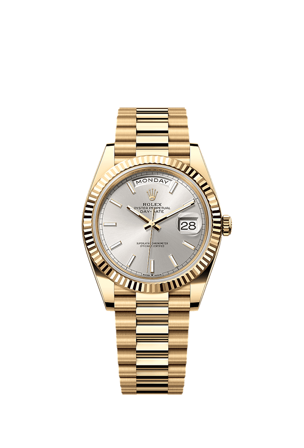 Rolex Day-Date 40 - Geelgoud - Zilver wijzerplaat (228238)