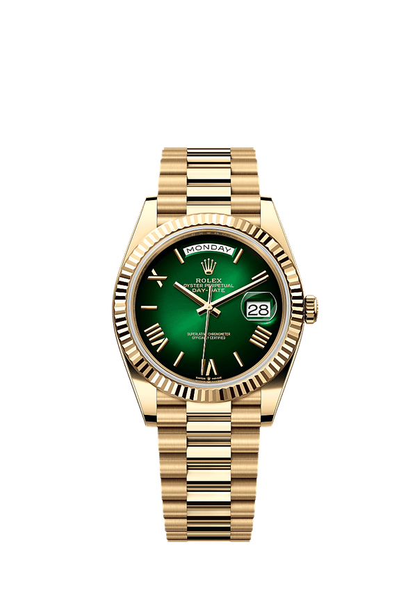Rolex Day-Date 40 - Geelgoud - Groen wijzerplaat (228238)