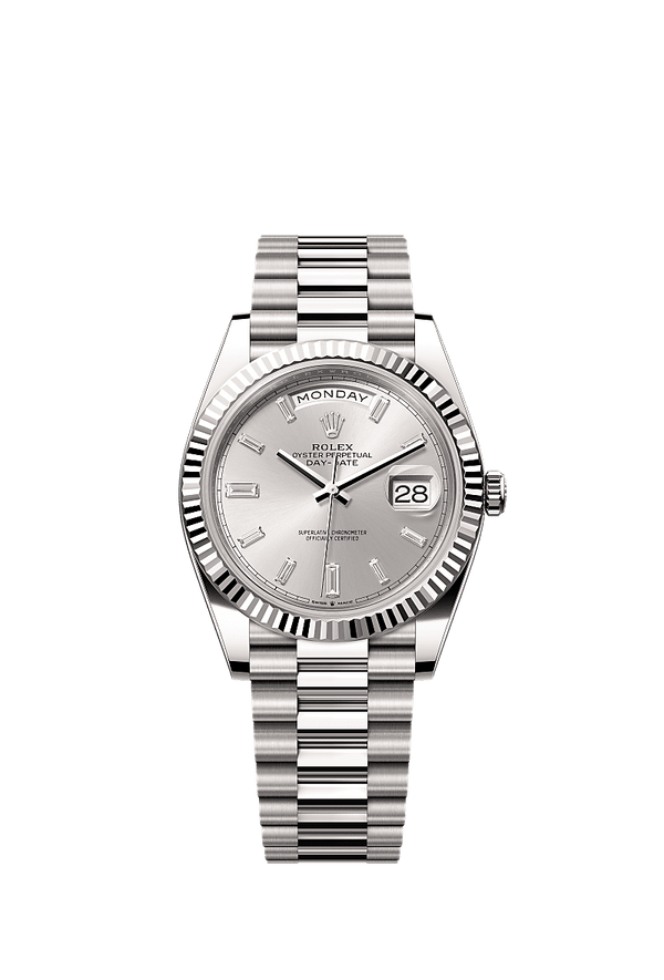Rolex Day-Date 40 - Witgoud - Zilver wijzerplaat (228239)