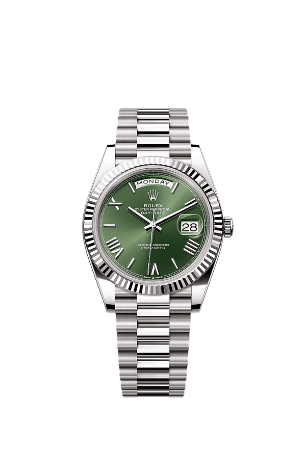 Rolex Day-Date 40 - Witgoud - Groen wijzerplaat (228239)