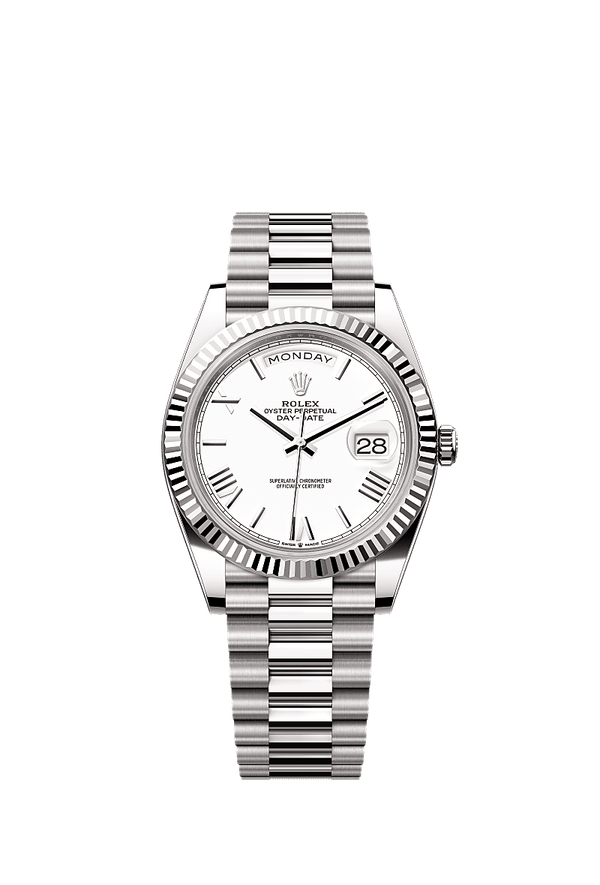 Rolex Day-Date 40 - Witgoud - Wit wijzerplaat (228239)