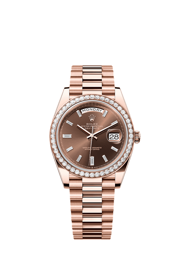 Rolex Day-Date 40 - Rosegoud - Bruin wijzerplaat (228345RBR)