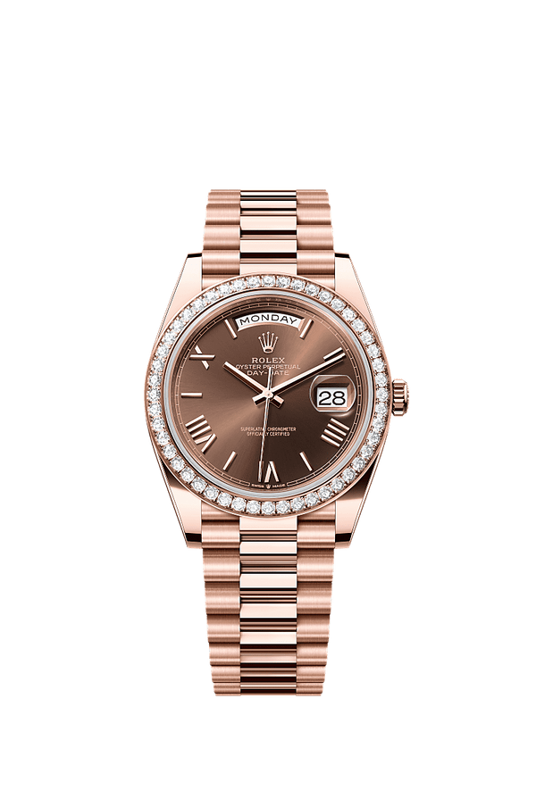 Rolex Day-Date 40 - Rosegoud - Bruin wijzerplaat (228345RBR)