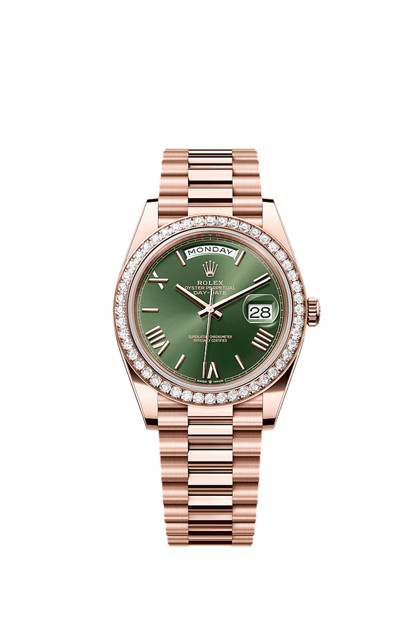 Rolex Day-Date 40 - Rosegoud - Groen wijzerplaat (228345RBR)