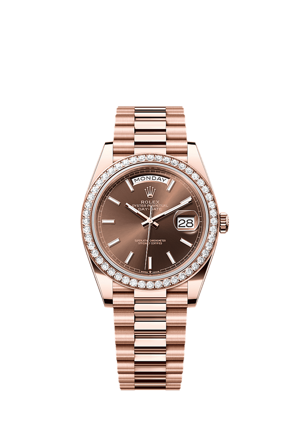 Rolex Day-Date 40 - Rosegoud - Bruin wijzerplaat (228345RBR)