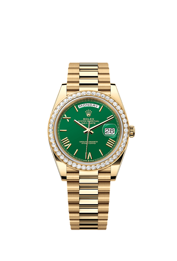 Rolex Day-Date 40 - Geelgoud - Groen wijzerplaat (228348RBR)