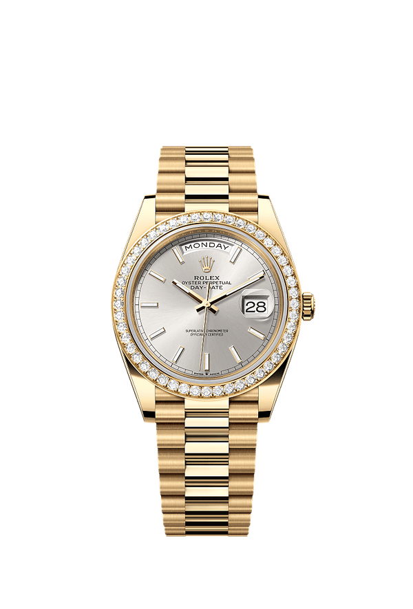 Rolex Day-Date 40 - Geelgoud - Zilver wijzerplaat (228348RBR)