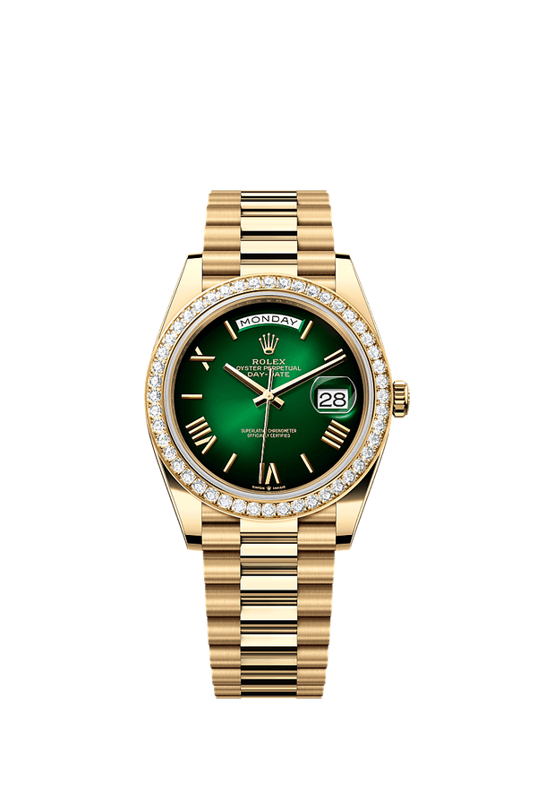 Rolex Day-Date 40 - Geelgoud - Groen wijzerplaat (228348RBR)