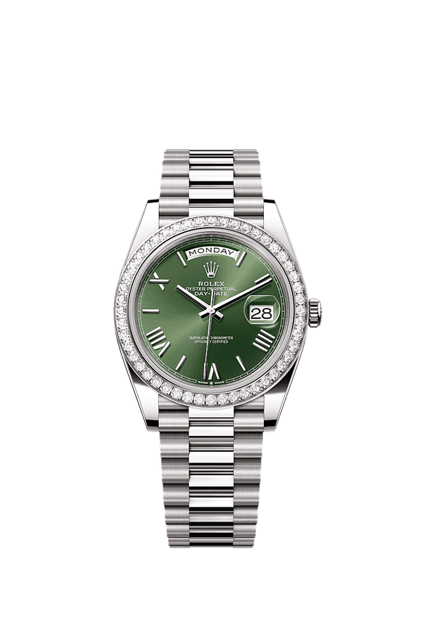 Rolex Day-Date 40 - Witgoud - Groen wijzerplaat (228349RBR)