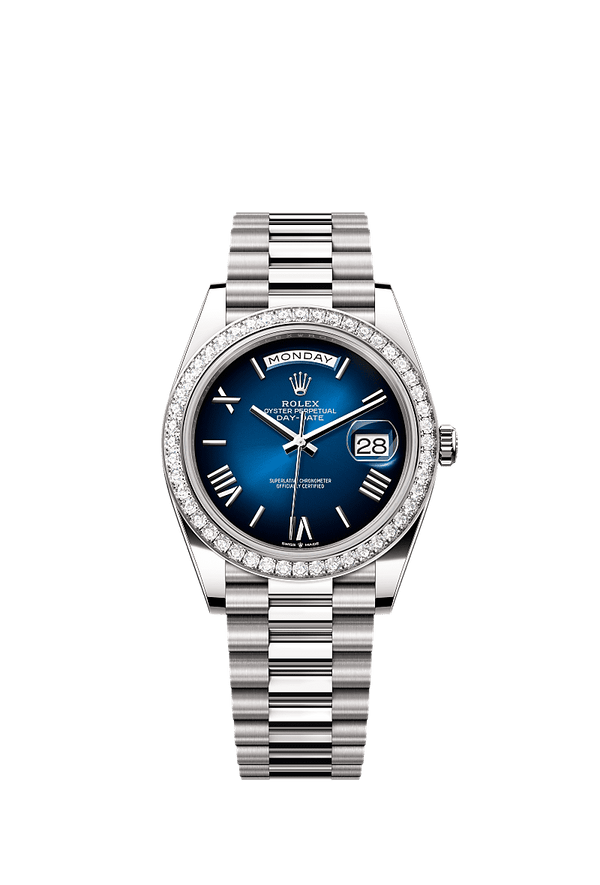 Rolex Day-Date 40 - Witgoud - Blauw wijzerplaat (228349RBR)