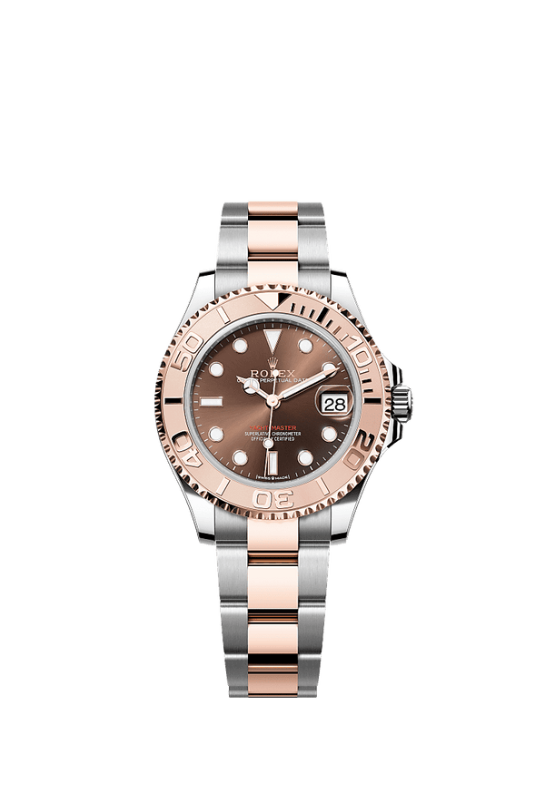 Rolex Yacht-Master 37 - Staal / Rosegoud - Bruin wijzerplaat (268621)
