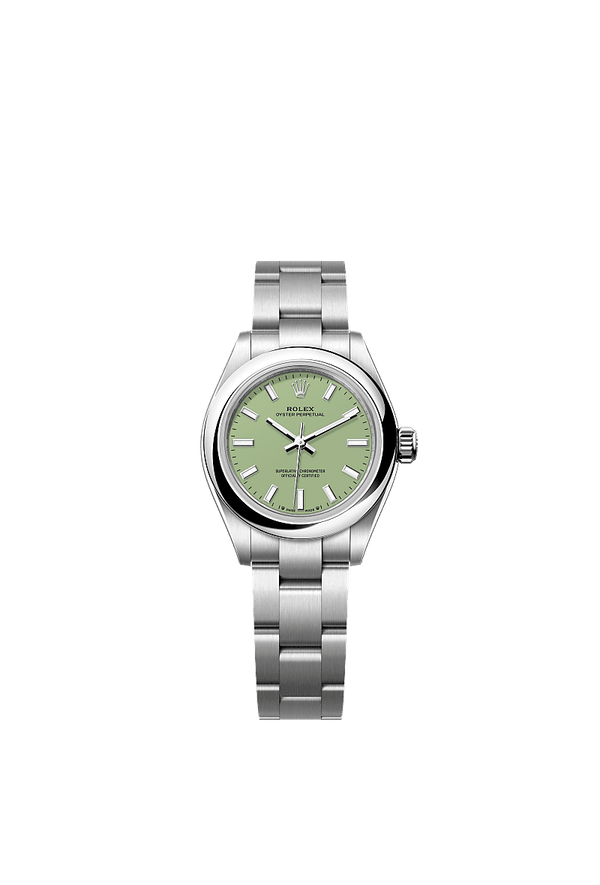 Rolex Oyster Perpetual 28 - Staal - Groen wijzerplaat (276200)