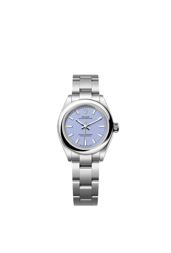 Rolex Oyster Perpetual 28 - Staal - Paars wijzerplaat (276200)