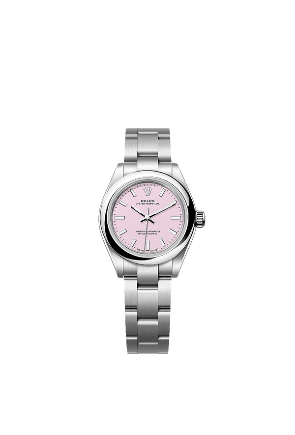 Rolex Oyster Perpetual 28 - Staal - Roze wijzerplaat (276200)