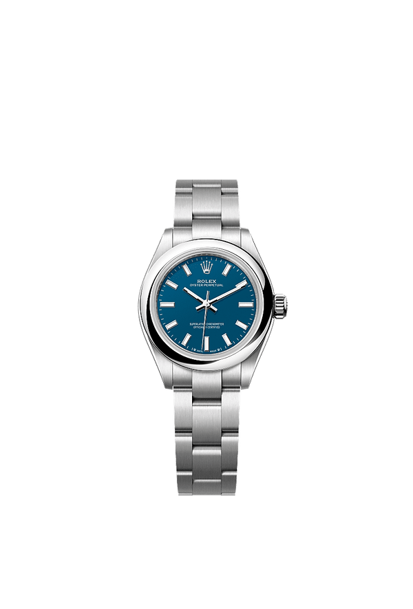 Rolex Oyster Perpetual 28 - Staal - Blauw wijzerplaat (276200)