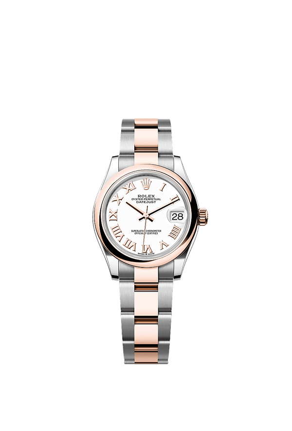 Rolex Datejust 31 - Staal / Rosegoud - Wit wijzerplaat (278241)