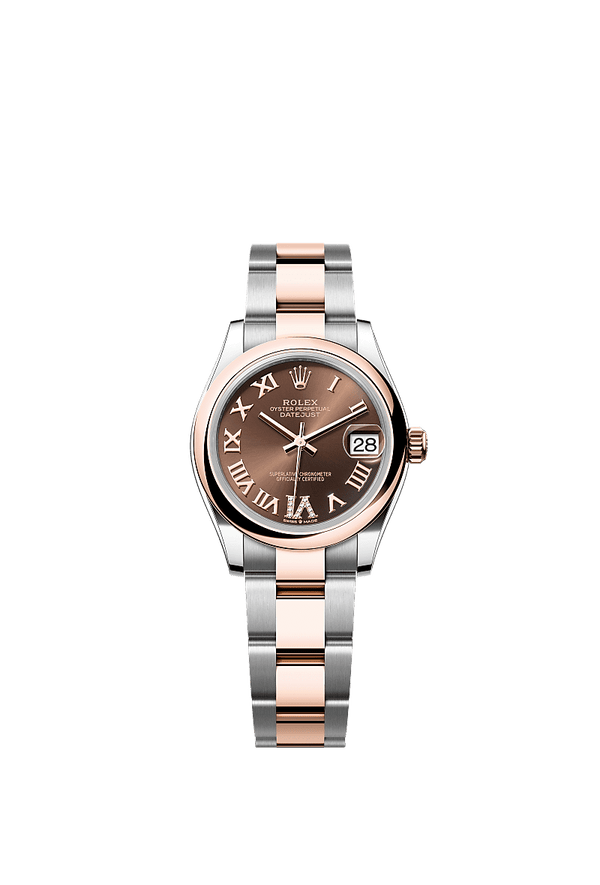 Rolex Datejust 31 - Staal / Rosegoud - Bruin wijzerplaat (278241)