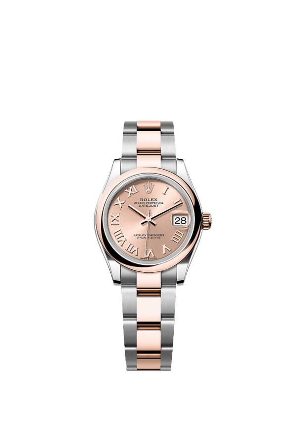 Rolex Datejust 31 - Staal / Rosegoud - Roze wijzerplaat (278241)