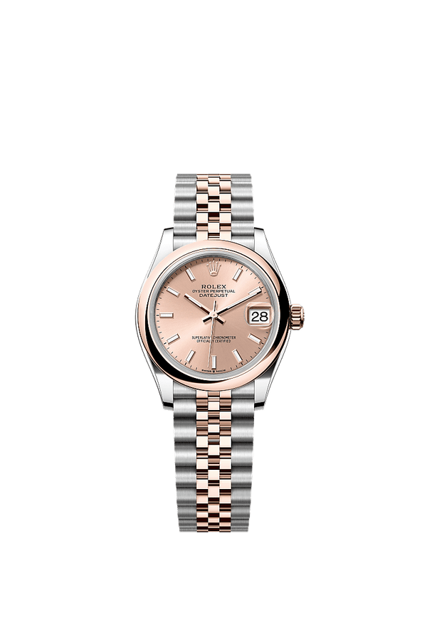 Rolex Datejust 31 - Staal / Rosegoud - Roze wijzerplaat (278241)