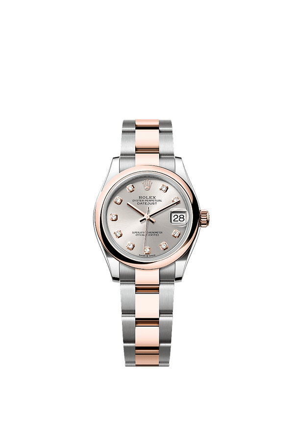 Rolex Datejust 31 - Staal / Rosegoud - Zilver wijzerplaat (278241)