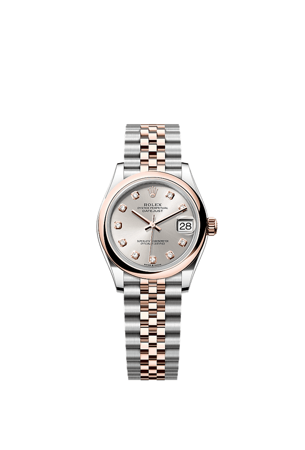 Rolex Datejust 31 - Staal / Rosegoud - Zilver wijzerplaat (278241)