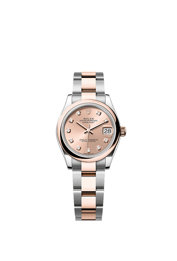 Rolex Datejust 31 - Staal / Rosegoud - Roze wijzerplaat (278241)