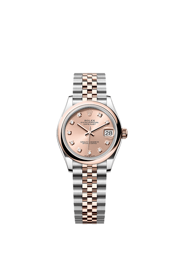 Rolex Datejust 31 - Staal / Rosegoud - Roze wijzerplaat (278241)