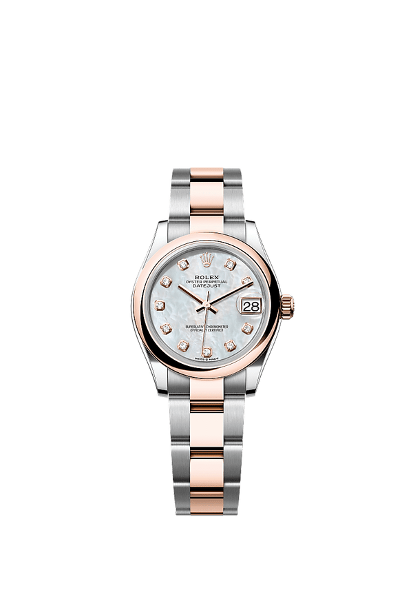 Rolex Datejust 31 - Staal / Rosegoud - Parelmoer wijzerplaat (278241)