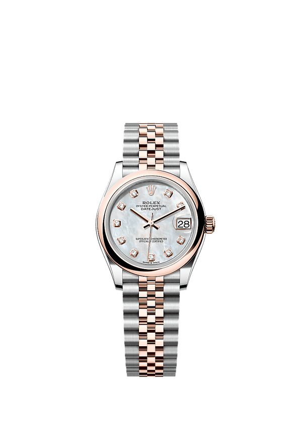 Rolex Datejust 31 - Staal / Rosegoud - Parelmoer wijzerplaat (278241)