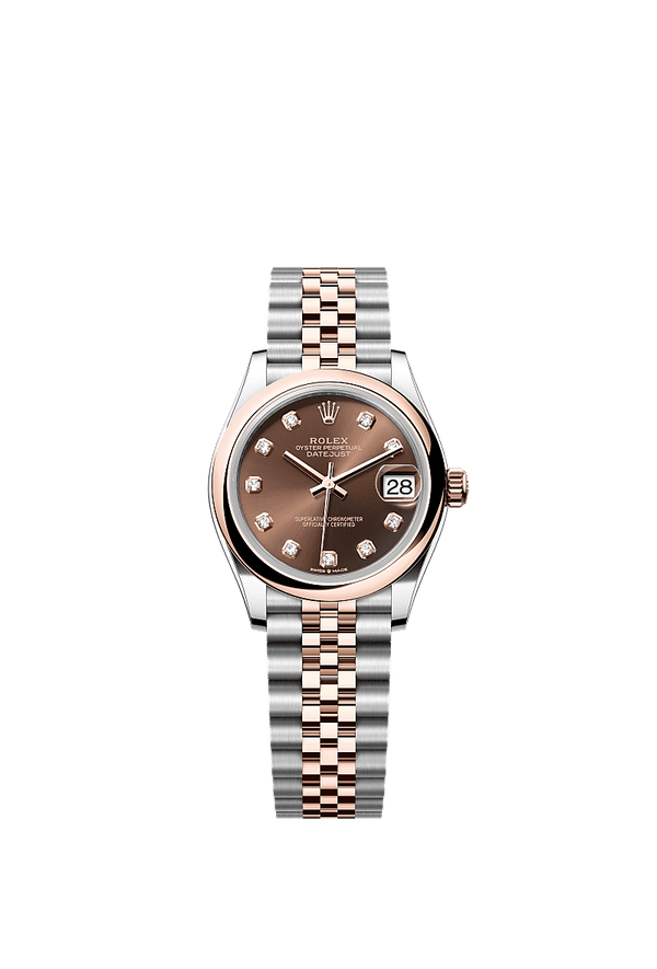 Rolex Datejust 31 - Staal / Rosegoud - Bruin wijzerplaat (278241)