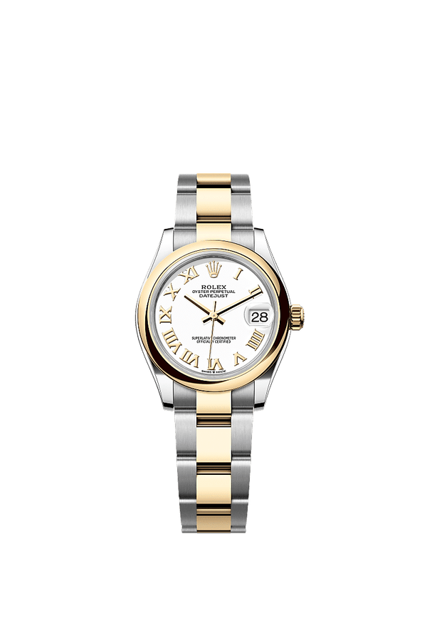 Rolex Datejust 31 - Staal / Geelgoud - Wit wijzerplaat (278243)