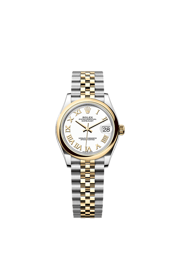 Rolex Datejust 31 - Staal / Geelgoud - Wit wijzerplaat (278243)
