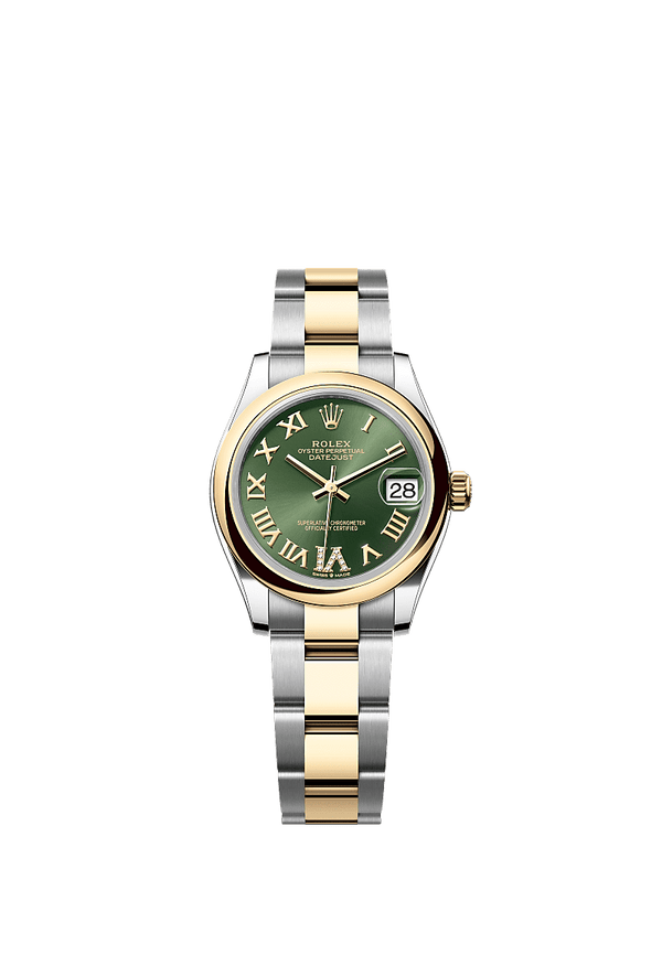 Rolex Datejust 31 - Staal / Geelgoud - Groen wijzerplaat (278243)