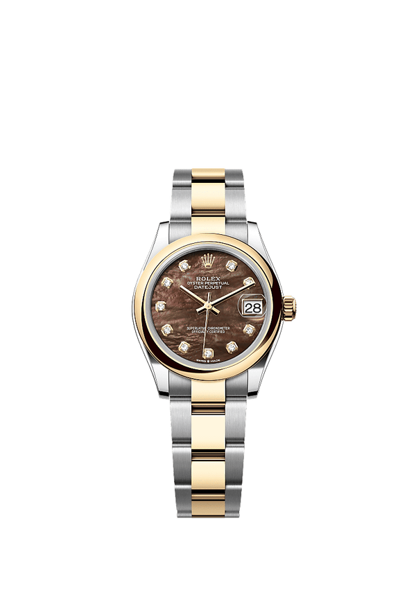 Rolex Datejust 31 - Staal / Geelgoud - Zwart wijzerplaat (278243)