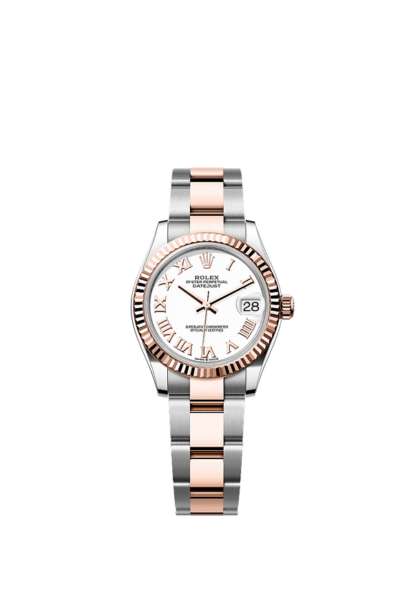 Rolex Datejust 31 - Staal / Rosegoud - Wit wijzerplaat (278271)