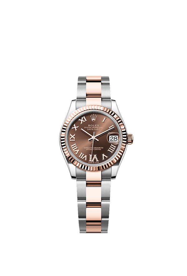 Rolex Datejust 31 - Staal / Rosegoud - Bruin wijzerplaat (278271)